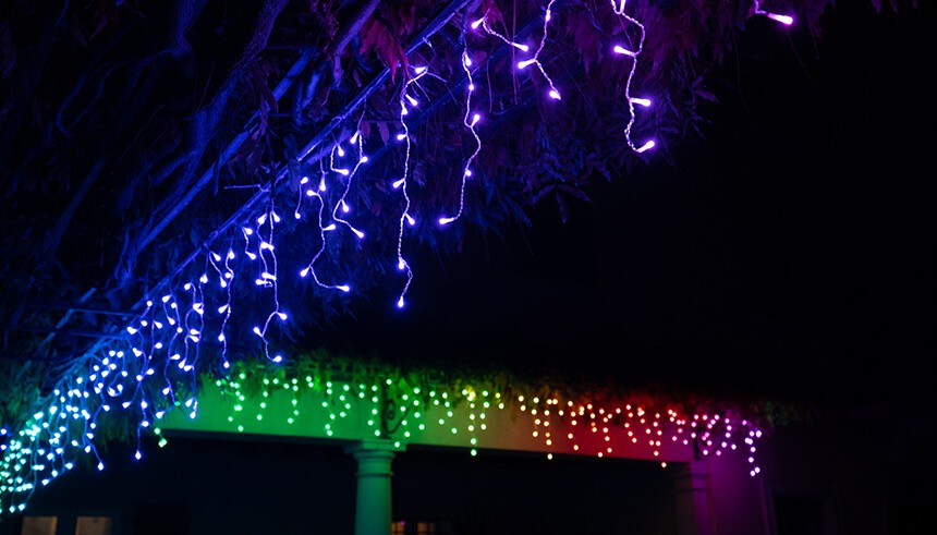 luces de carámbanos centelleantes