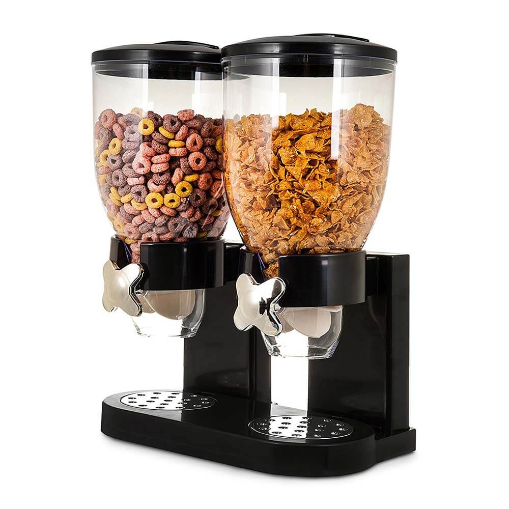 dispensador de copos de maíz doble muesli