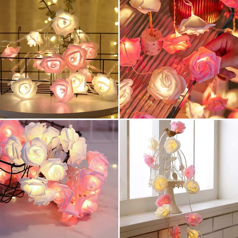 Rosas LED - rosas brillantes como luces decorativas