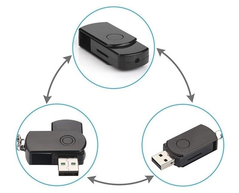 Mini cámara espía con batería recargable incorporada - disco usb