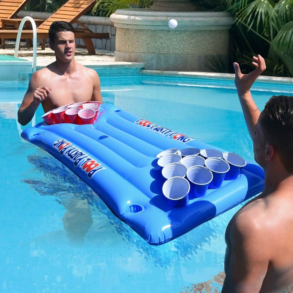 pong flotante de cerveza inflable