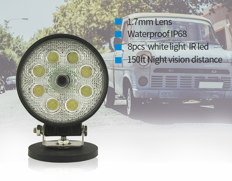 Luz de trabajo led con camara en coche.